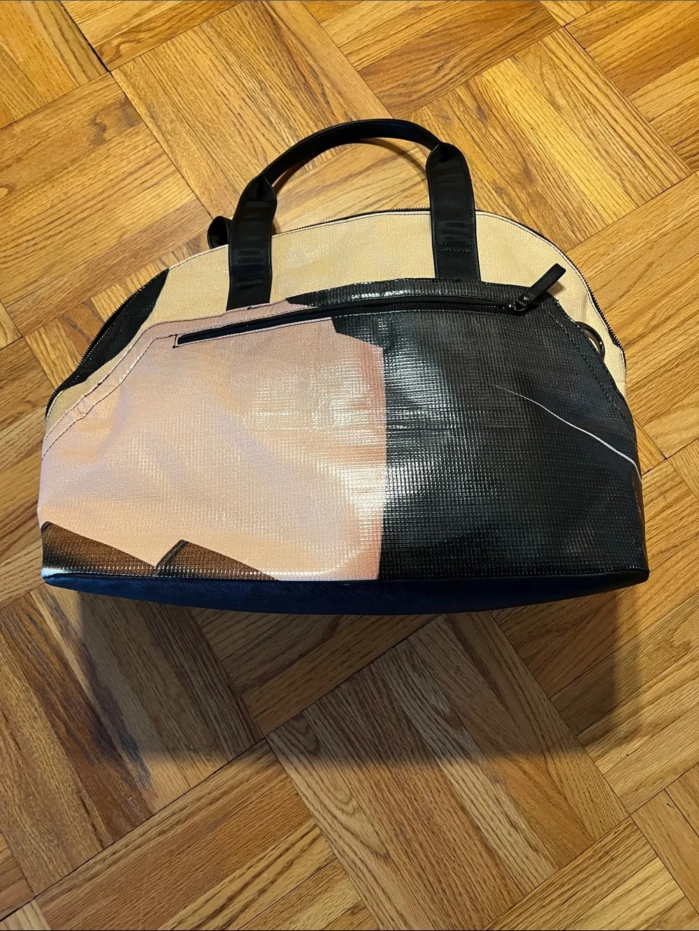 Rareform Multi-color Canvas Duffel with Black Handles